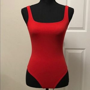 Red Bodysuit Top - Express